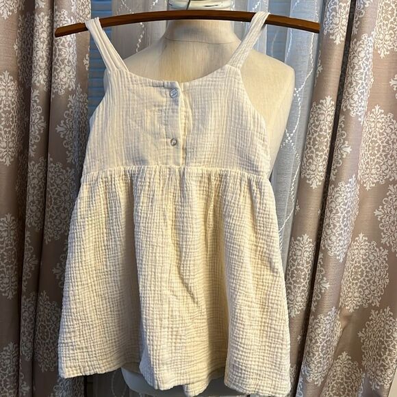 Cream sun dress with sunflowers from btween size 6 - Picture 3 of 4